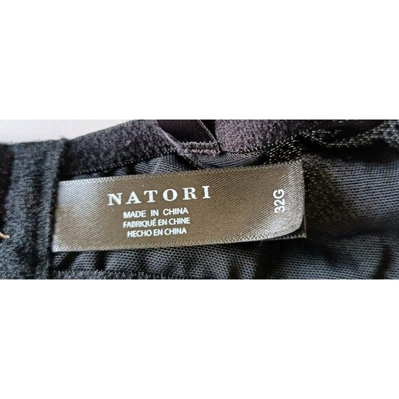 NATORI Lightly Lined Bra Size 32G Black Luxe Lace Contour Plunge Mesh 730023 - Picture 4 of 8